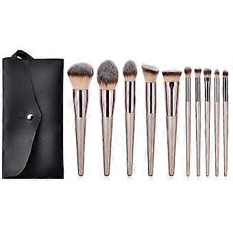 2set 10pcs conjunto pincel de maquiagem contém pó solto blush base pincel mistura olho sombra pincel beleza ferramenta de maquiagem pincel conjunto pincel