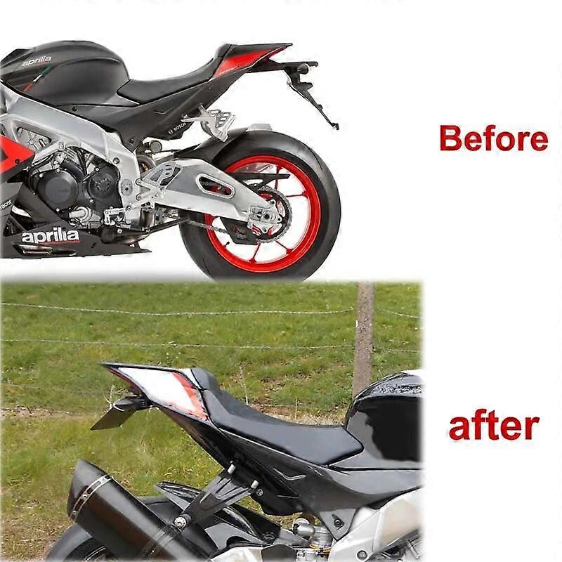 Kit Porta Targa Posteriore Elimina Parafango In Alluminio Per Aprilia RSV4 2009-2020 E Tuono/RS4 125/50 2011-2020 Con Luce Targa - 4