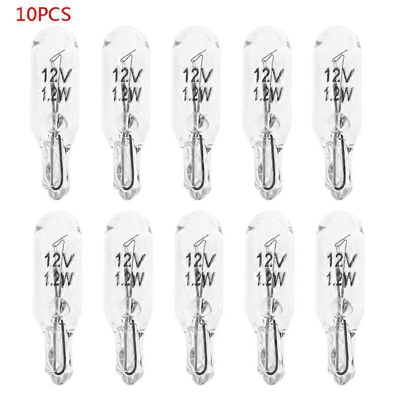 10pcs T5 W5W 1.2W 194 501 Halogen Bulb Side Wedge Car Light SourcesInstrument24V