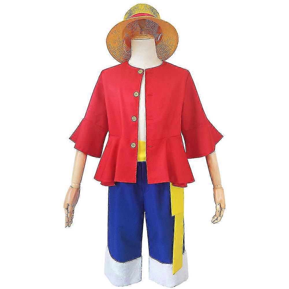 Sombrero De Paja De Luffy – One Piece Cosplay, Sombrero De Sol Anime Para Niños Y Adultos, Ligero Y Transpirable