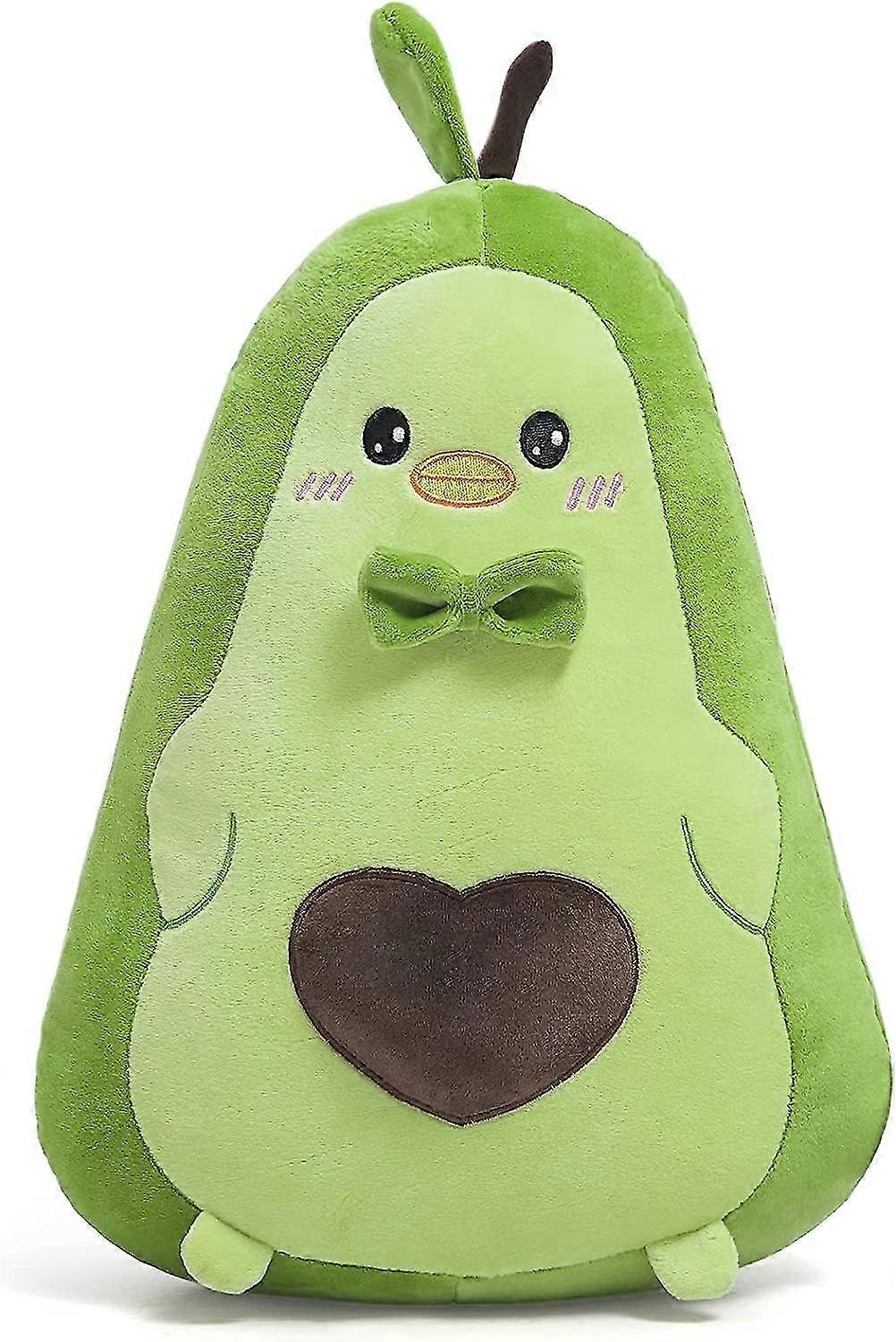 Niuniudaddy Avocado Plushies With Cute Face-13.7inches Large Green Fruit Stuffed Animals For Boys -soft Kawaii Plush Toy Pillow For Kids-machine Washa