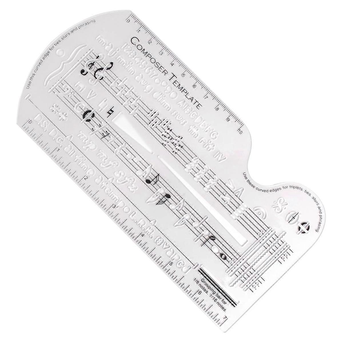 Song Writer'S Composing Template Stencil for Music Notes & Symbols Staff Drawing Ruler Music Composition Accessories A