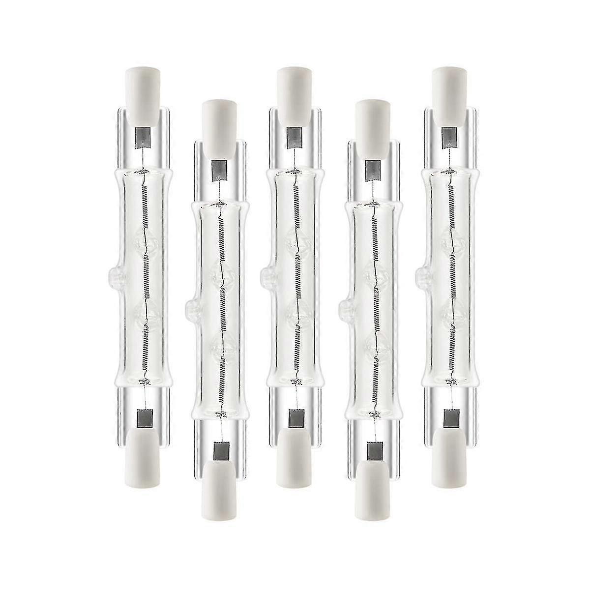 5 Pack R7s 118mm 300w 230v,r7s Halogen Linear Light Bulb, Dimmable Halogen Lamp Compatible Construct
