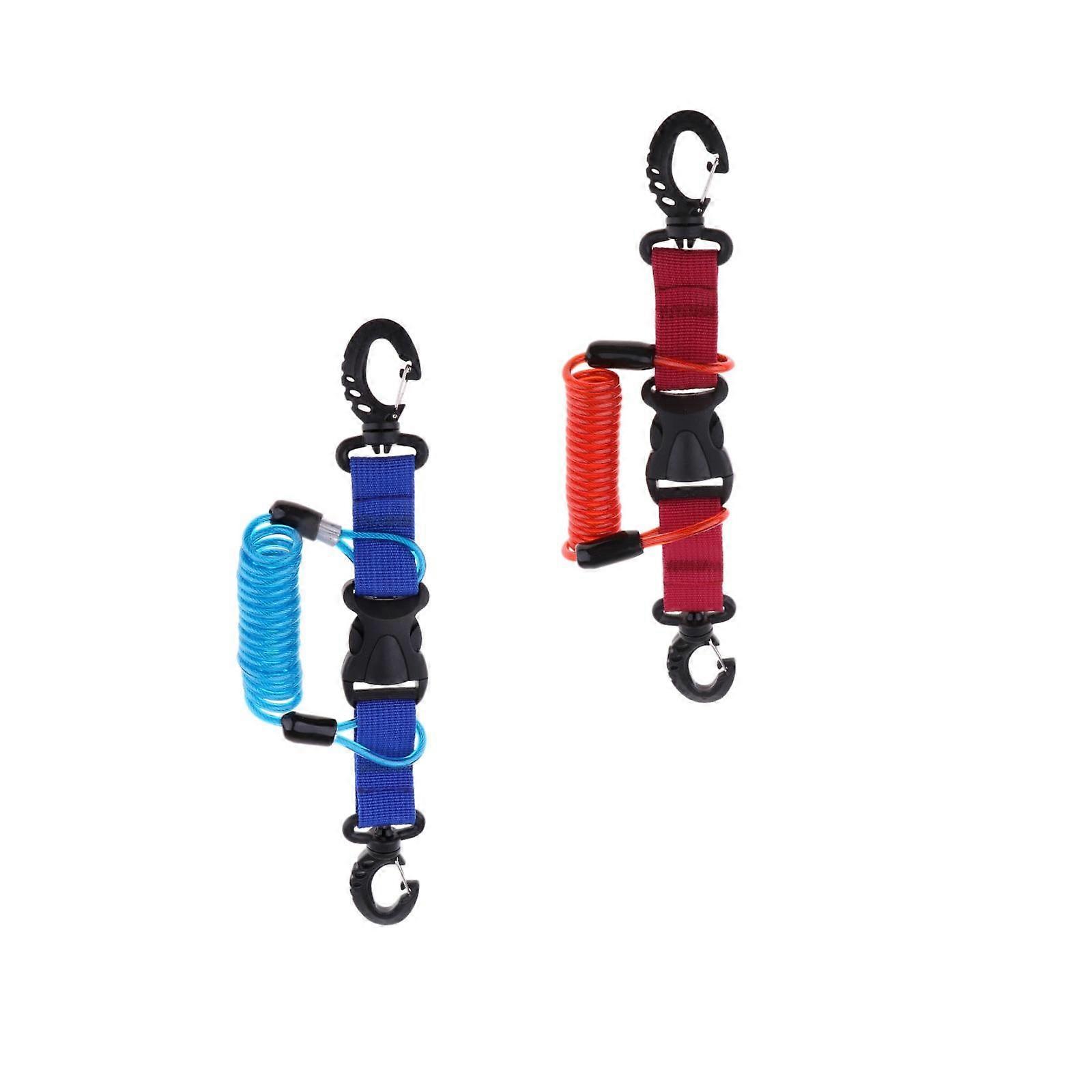 2 Count Scuba Diving Camera Anti-Lost Lanyard Strap Rope with Clips Tool