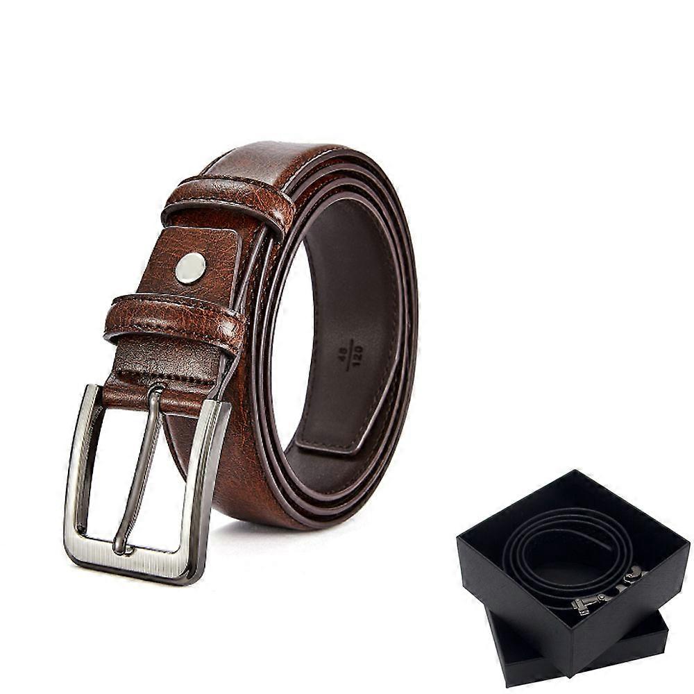 Black Mens 35mm Double Loop Leather Belt