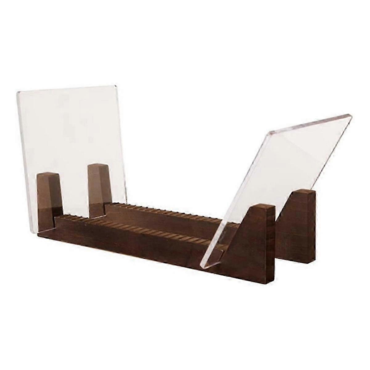 ビニールレコード収納ホルダー大容量アクリルエンドディスプレイスタンド木製LPビニールアルバムデスクトップラック