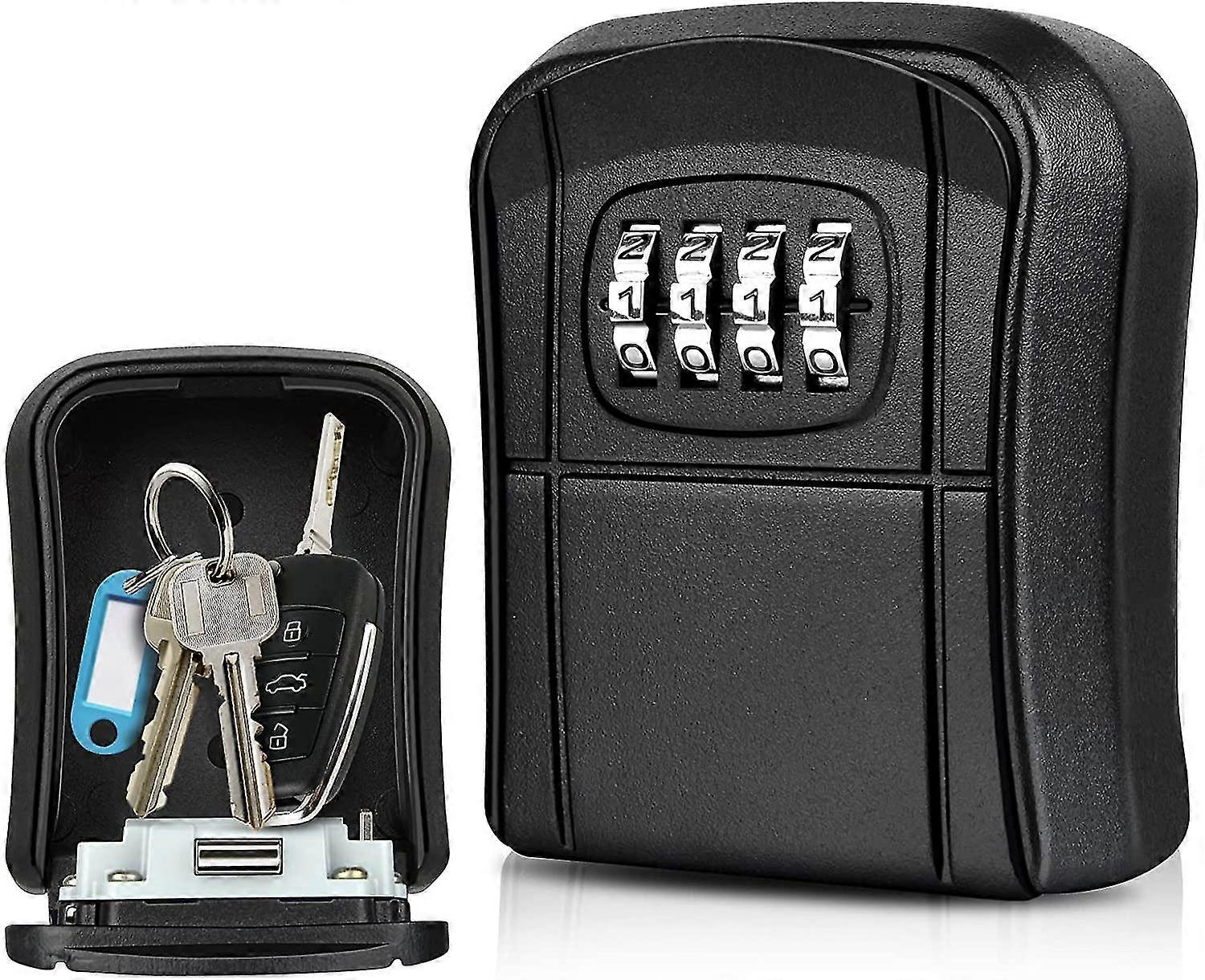 key Box Wall Mounted Mini Key Safe Outdoor Key Box With Resettable 4-digit Numeric Code Waterproof Key Box