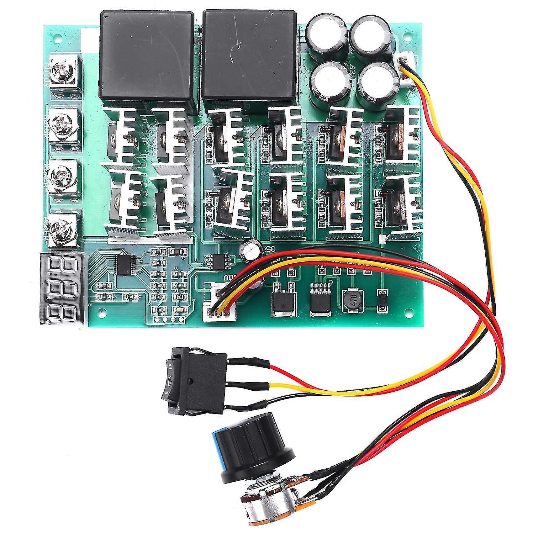 Dc 10-55v 12v 24v 36v 48v 55v 100a Motor Speed Controller Pwm Hho Rc Reverse Control Switch With Le