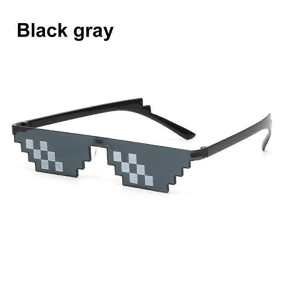 Thug Life Mosaic Glasses Sunglasses Men Women 8 Bit Coding Pixel Trendy Cool Super Party Funny Vintage Shades Eyewear