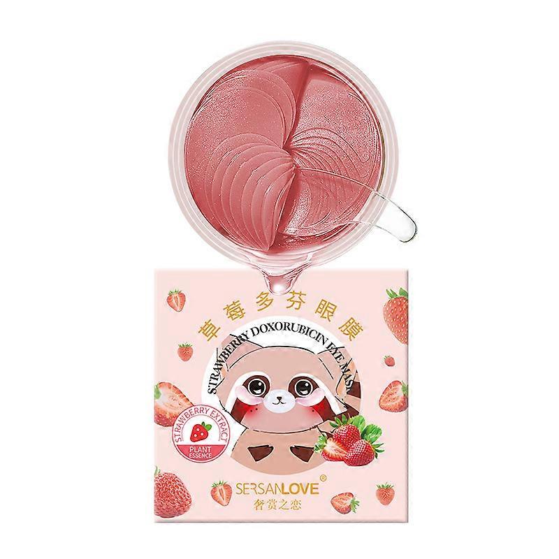Caviar Snail Strawberry Eye Mask Moisturizing Remove Eye Bag Improve Dark Circles Eliminate Fat Particles Eye Patches Face Care