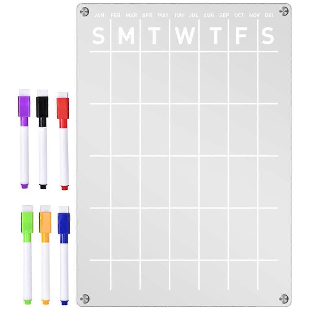 1 Set of Acrylic Memo Board Dry Erase Board Fridge Board List Writing Board Clear Weekly Planner Board