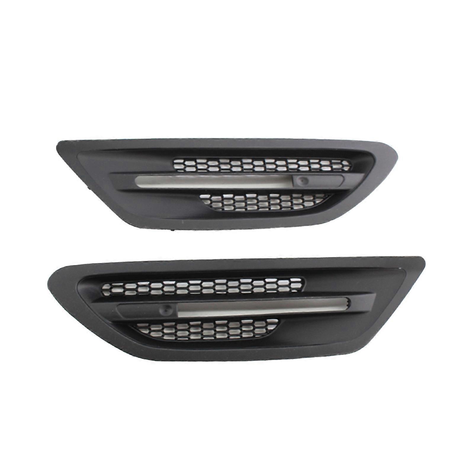 2Pcs Side Fender Vent Grille Scratch-resistant Long Service Life Matt Black Side Fender Air Flow Vent Grill Replacement for BMW 5 Series M5 12-16
