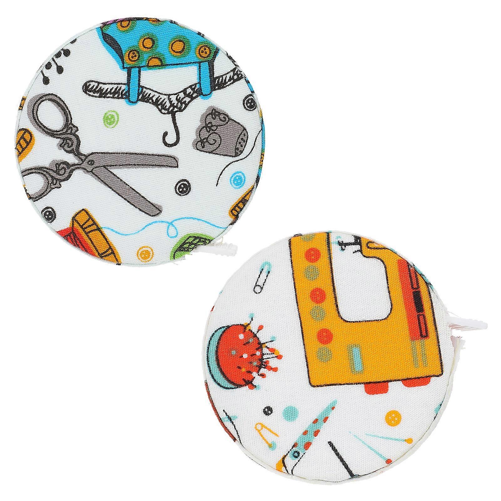 2 Pcs Dress Skin Tape Clothing Measure Tape Double-sided Tape Cloth Tape Measure Retractable Ruler Meter Soft Tape