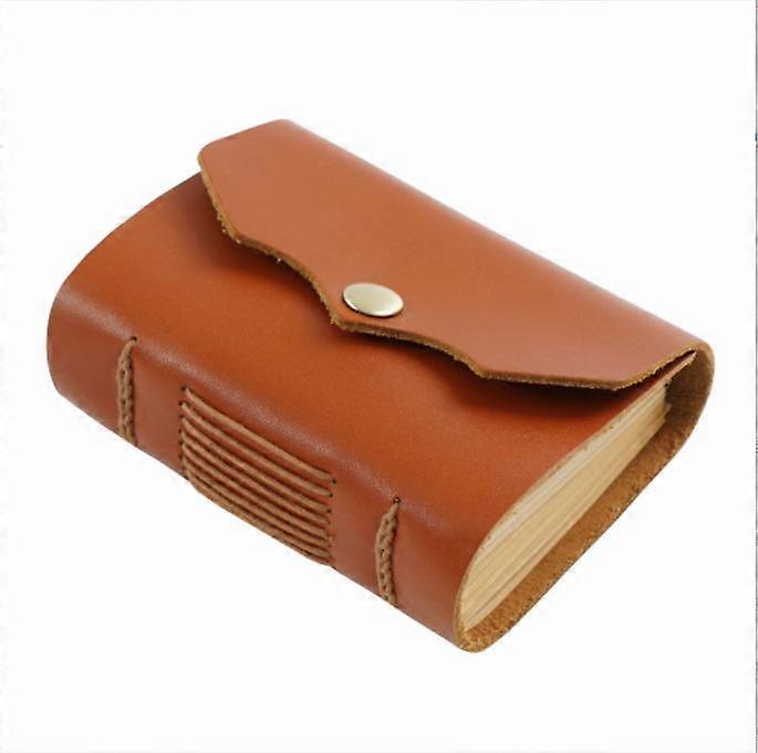 Portable vintage cowhide diary handmade pocket book
