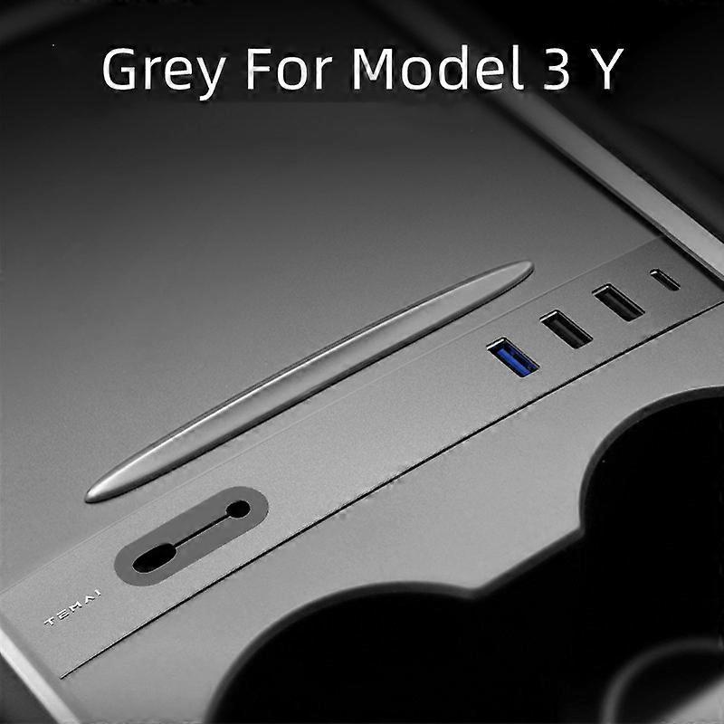 Dokkingstasjon for Tesla Model 3 Model Y 2022 hurtiglader Intelligent USB Shunt Hub Charging Data Tilbehør