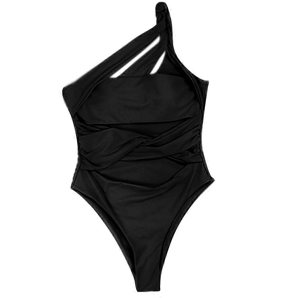 Damen hohler einteiliger Badeanzug mit einer Schulter Badeanzüge