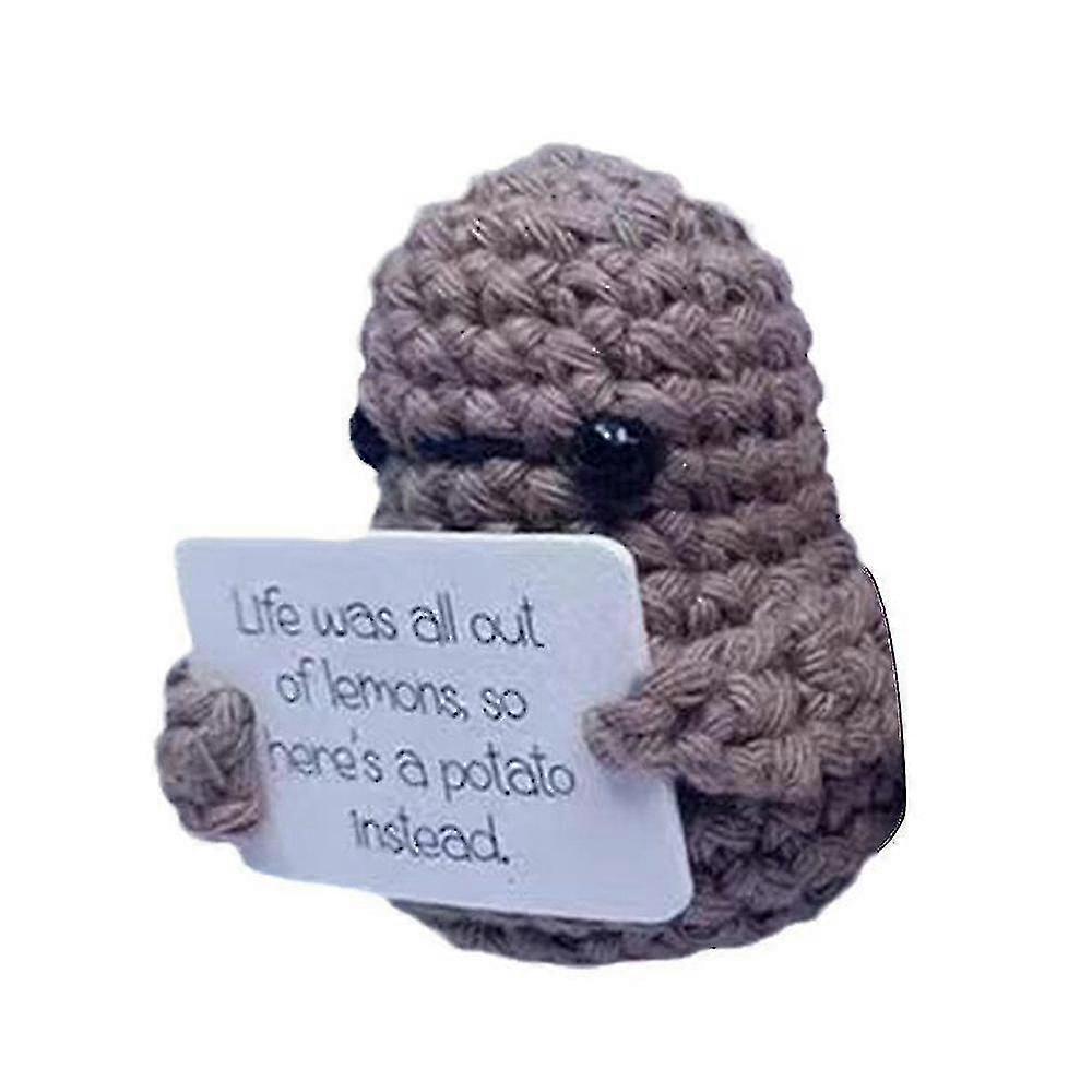 Funny Positive Potato Knitted Doll Table Desk Decor Gift-r