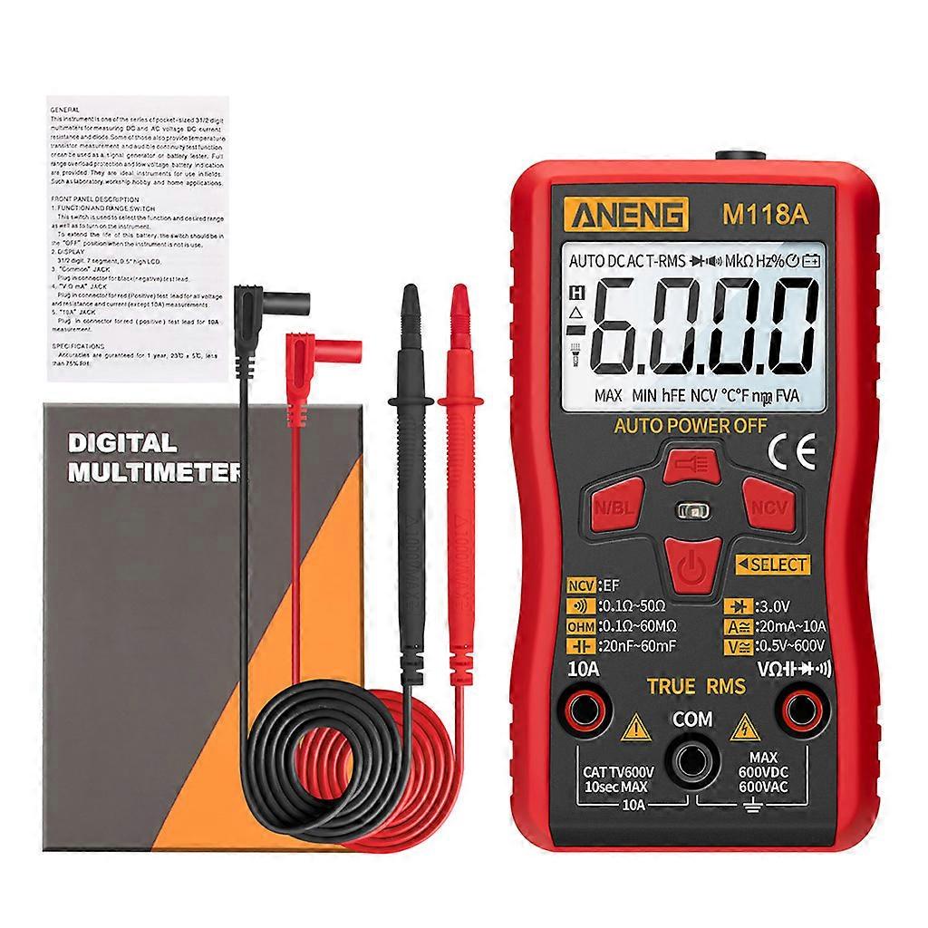 Digital Multimeter for DC AC Voltmeter Ohm Volt Amp Test Meter Voltage Tester Me
