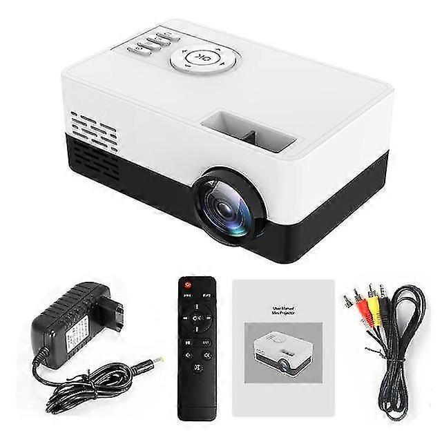 mini projector supports 1080p hdmi usb(white)