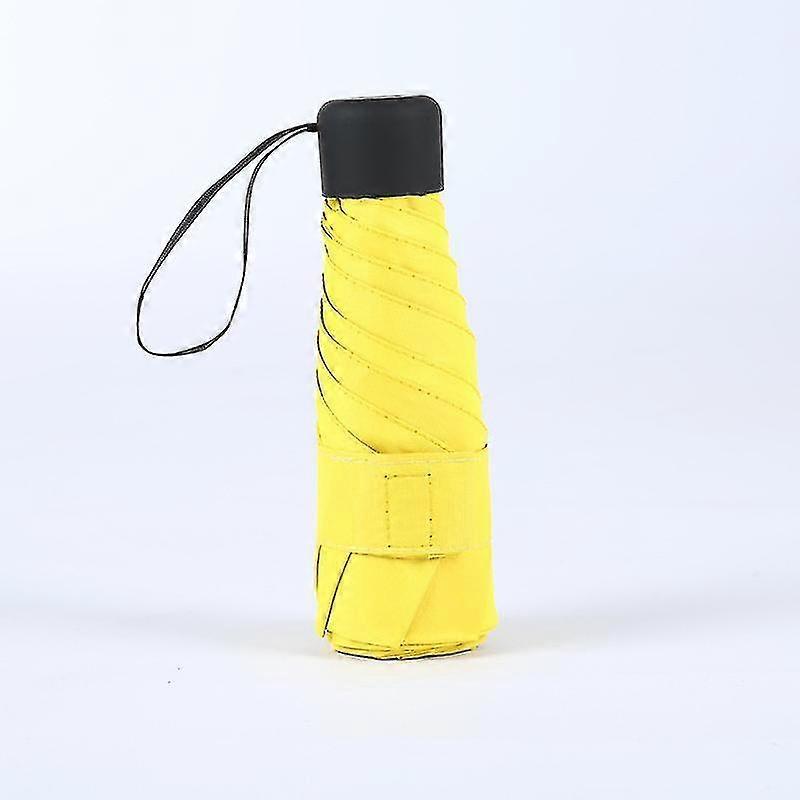 Small Fashion Mini Pocket Folding Uv Protection Waterproof Umbrella (black)