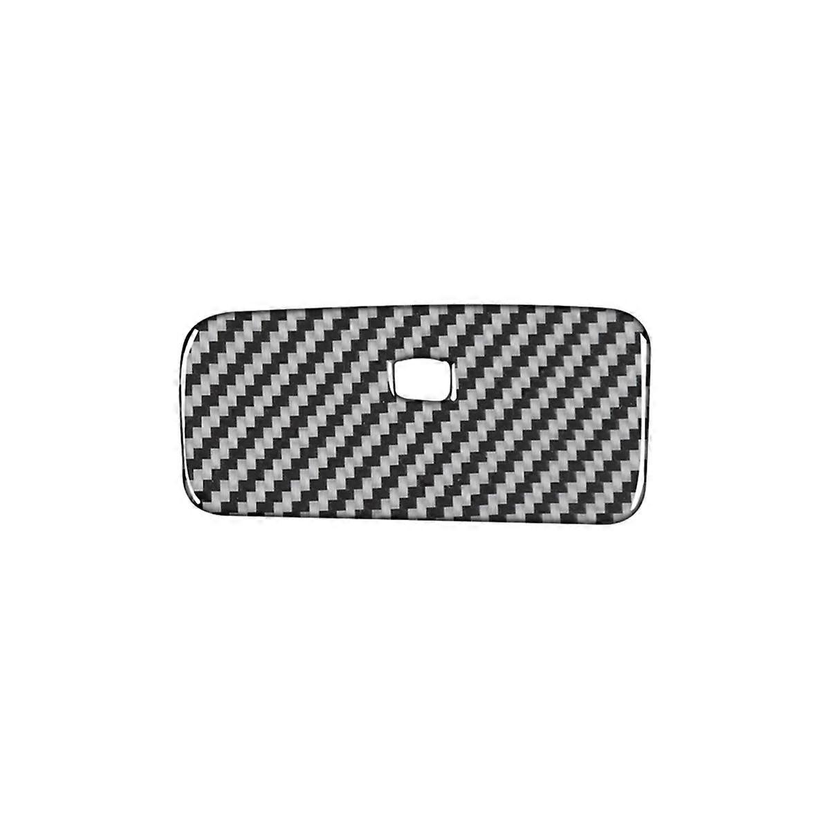 For 2007-2015 Real Soft Carbon Fiber Car Electronic Handbrake Cover Parking Brake Release Trim Acce