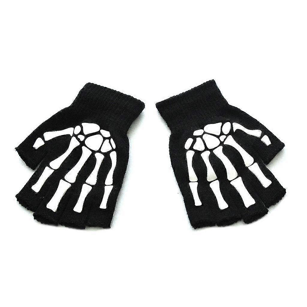 Skeleton Skull Half Finger Glove