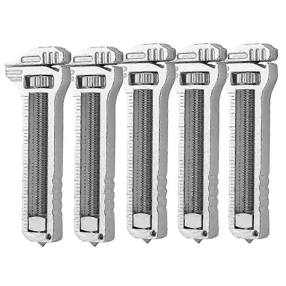 5 Pcs Compact Titanium Multitool,multifunctional Adjustable Wrench, Mini Portable Bottle Opener, Fo