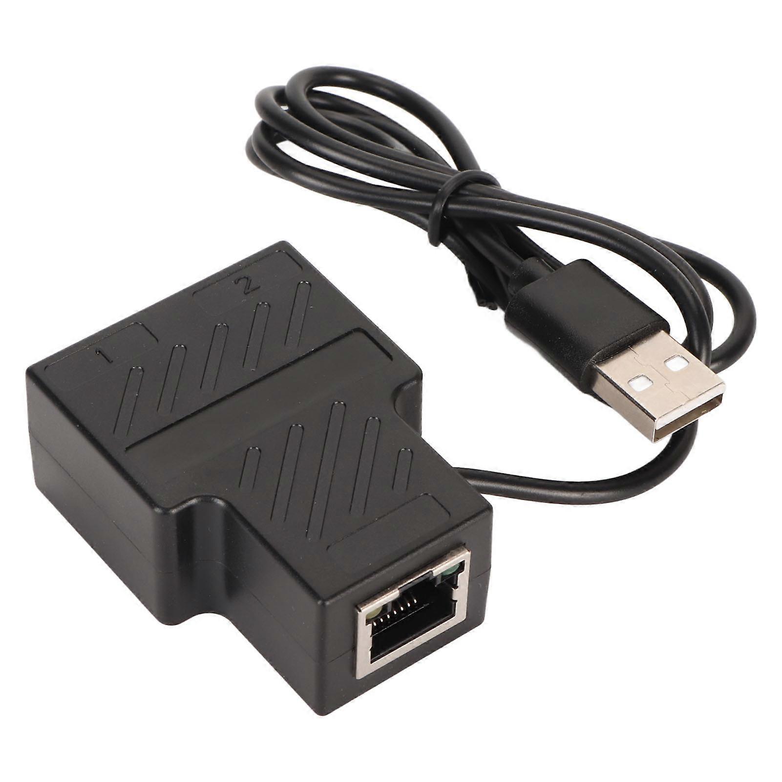 Ethernet splitter 100M 1 to 2 gold-plated pins shielded stock strong PVC LAN splitter for ADSL hub switch TV router