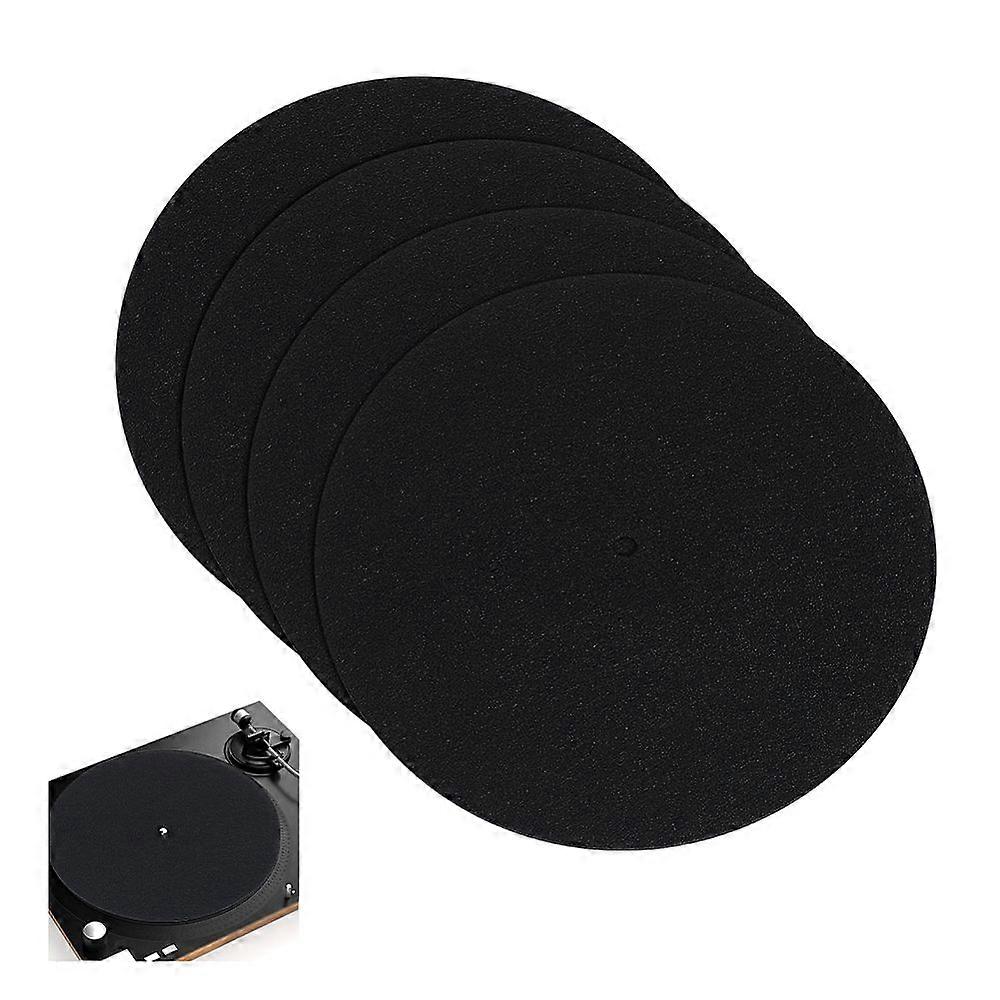 Felt CD Pads Flat Round Black 185x3mm Hole: 7.5mm