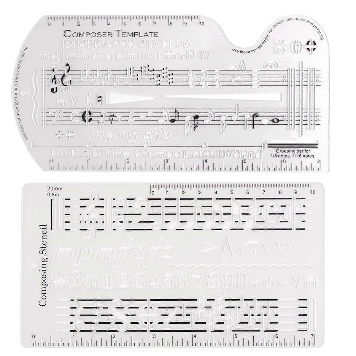 Song Writer'S Composing Template Stencil, Staff Drawing Ruler, Song Writer'S Composing Notation Too