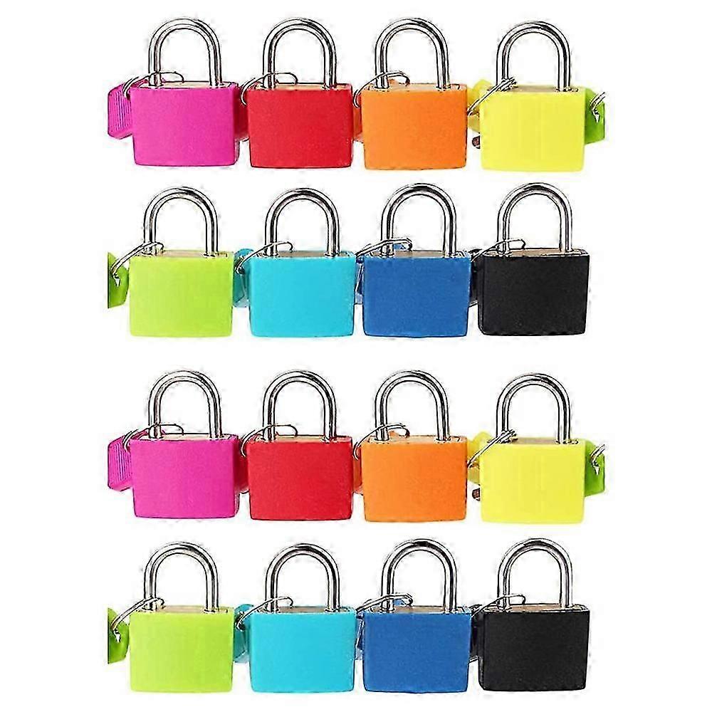 16 Pcs Suitcase Lock with Keys Small Locks Colored Padlock Luggage Lock Backpack Lock, Filing Cabin