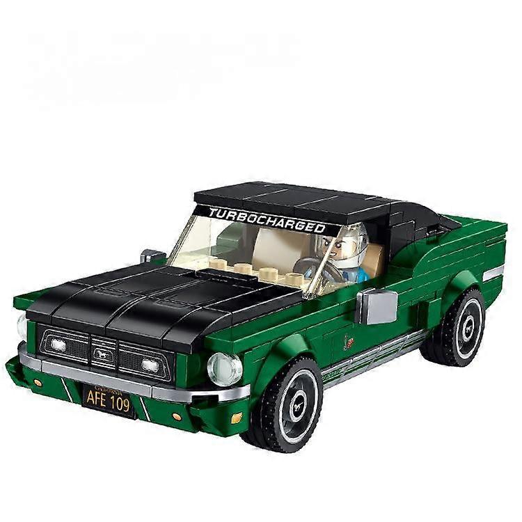 Children's building block car assembly model Lego development intelligence racing DIY boy toy (Ford wild code 666033)