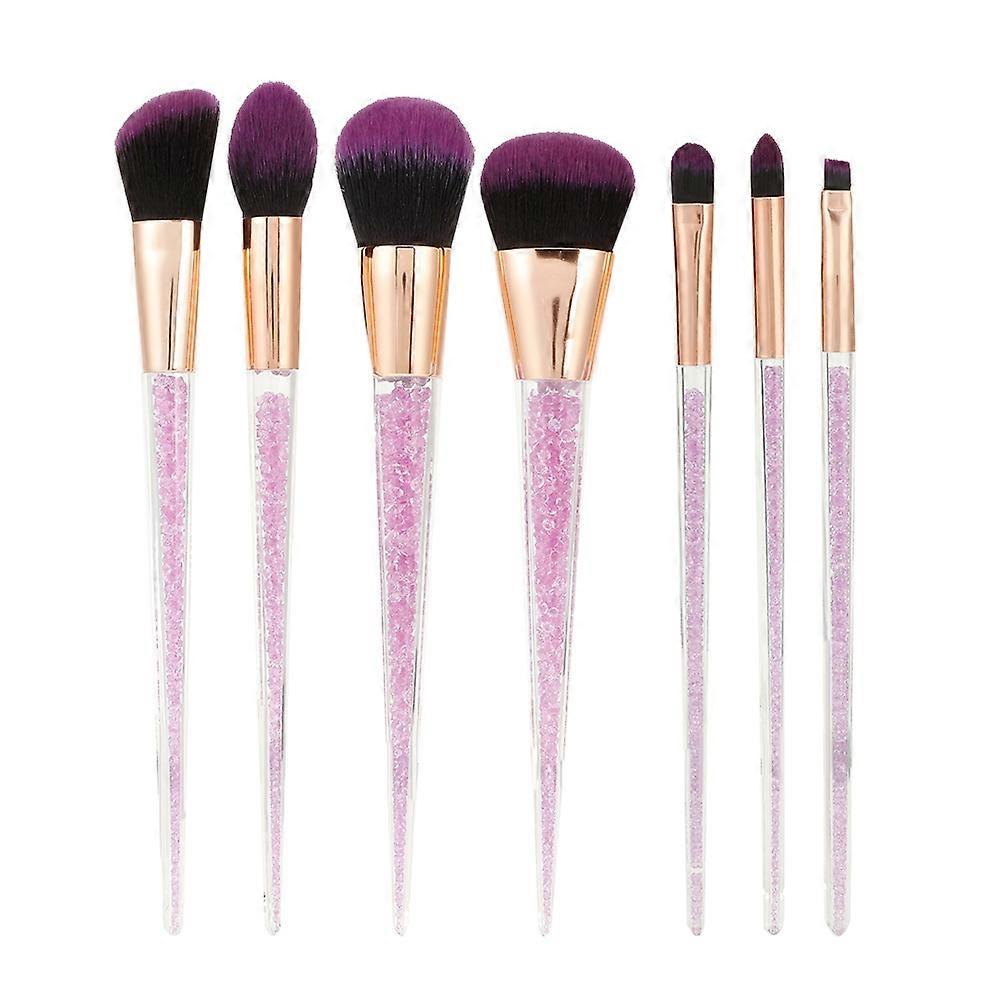 7pcs Delicate Purple Makeup Brushes Cosmetic Brushes Set Makeup Brushes Kit