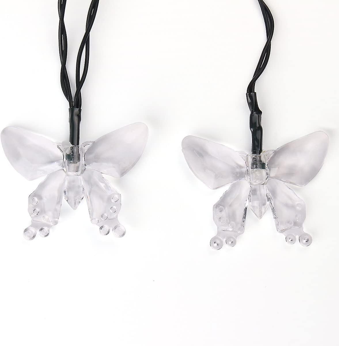 Led Solar Butterfly Fairy Light, Ip44 Waterproof,5 Meters 20 Lights-dual Mode