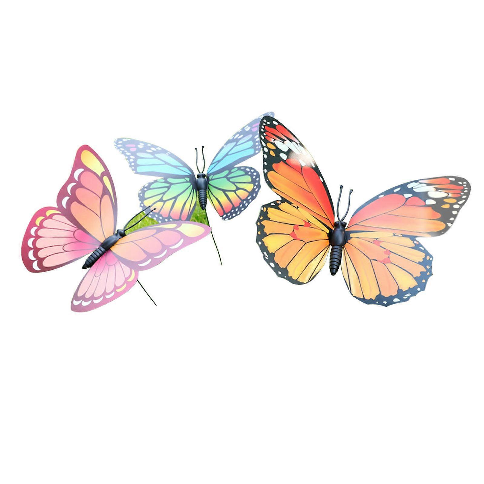 庭の蝶の飾り - 屋外パティオの中庭のための30cmの人工杭