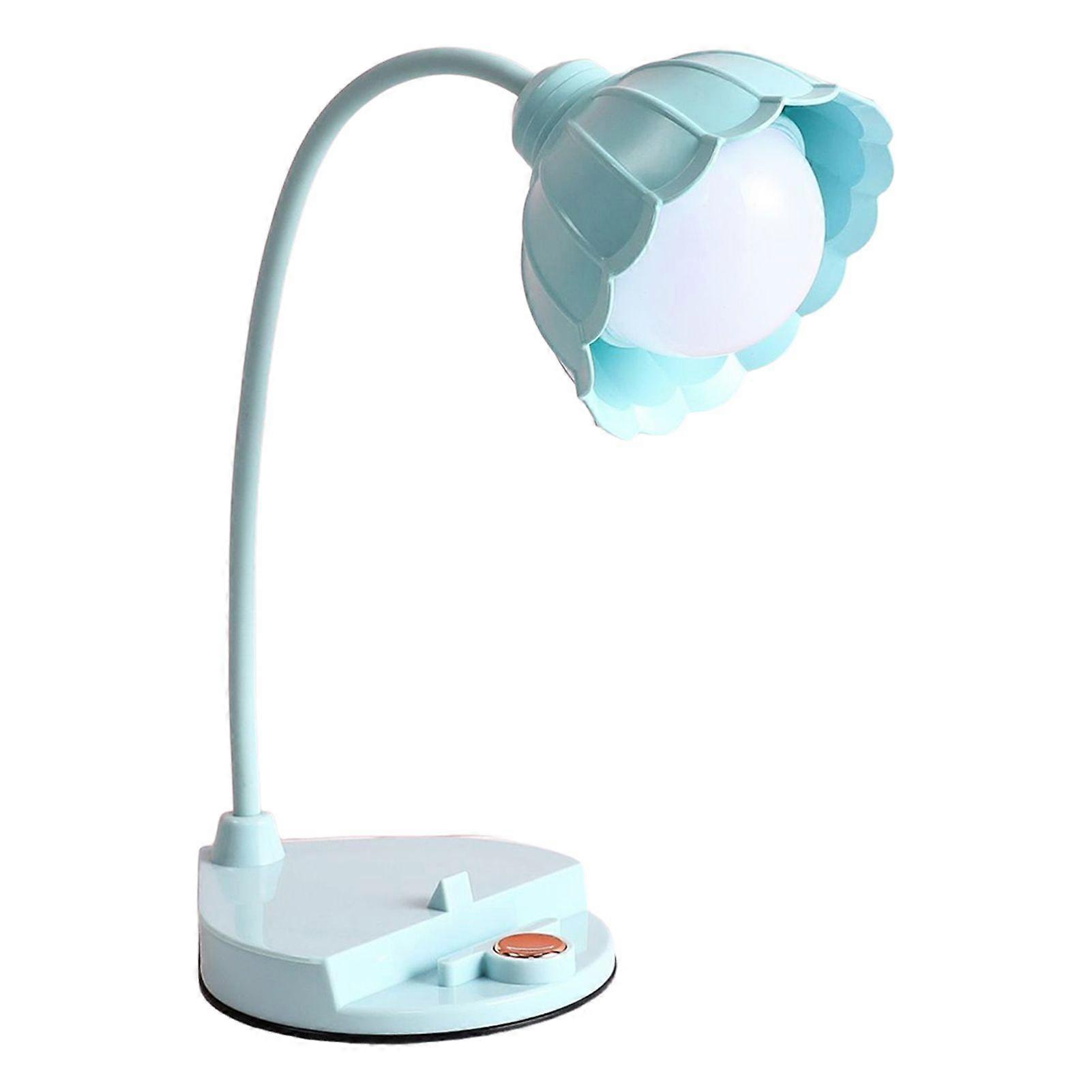 Qinghai Desk Lamp with 360-Degree Rotating Tube Flicker Free USB Rechargeable Dimmable Table Lamp Cordless Night Light