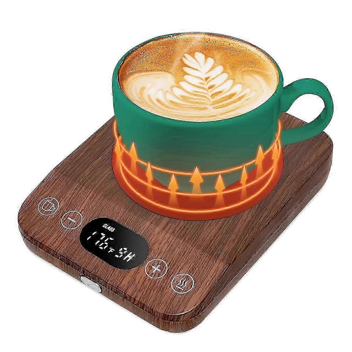 , Auto On/Off Upgrade -Induction Mug Warmer compatible with Desk with 9 Temperature Settings,1-9 Timer EU Plug