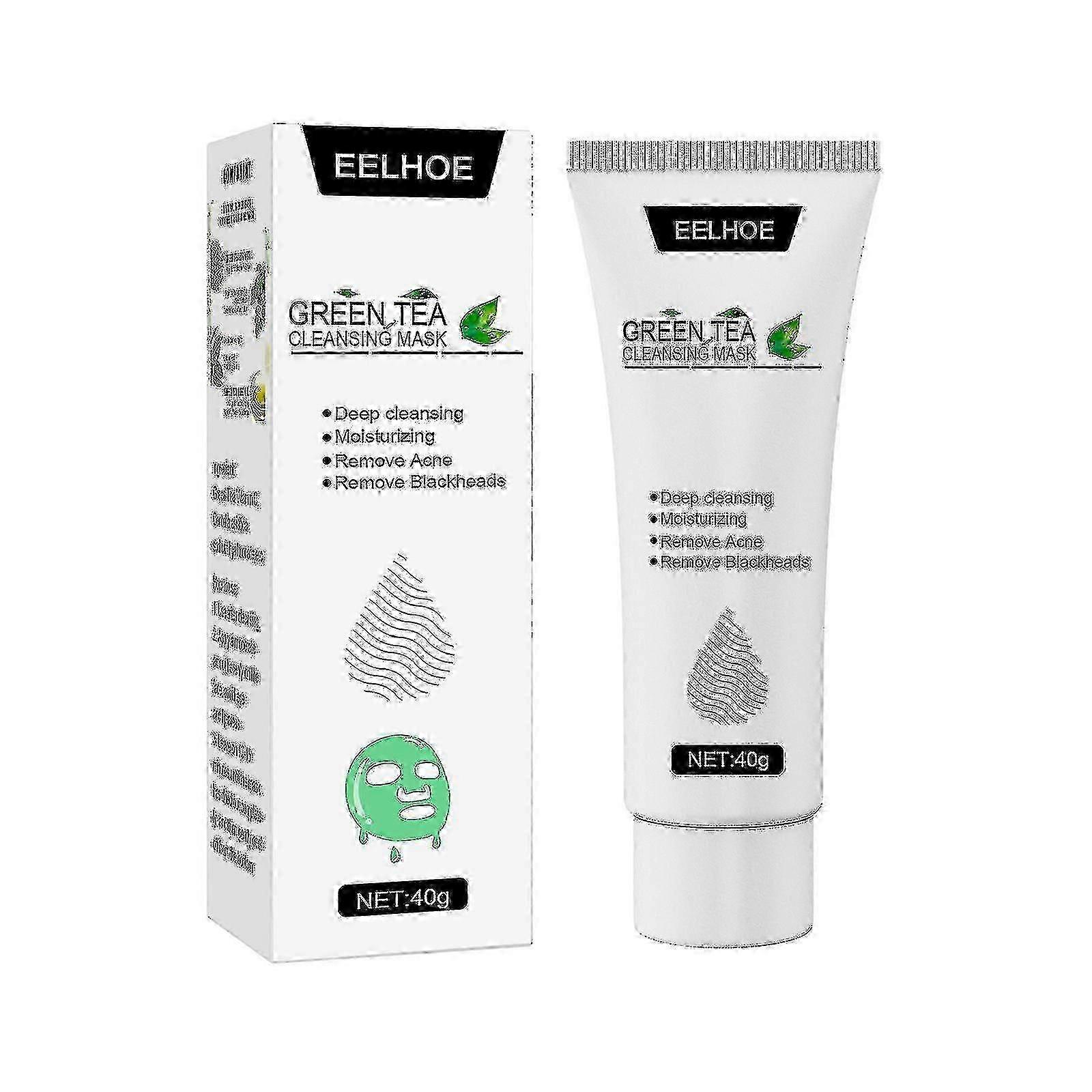 Masque peeling au thé vert Application du masque Hydratant Expulser Points noirs Acné Peau du visage Nettoyage en douceur -