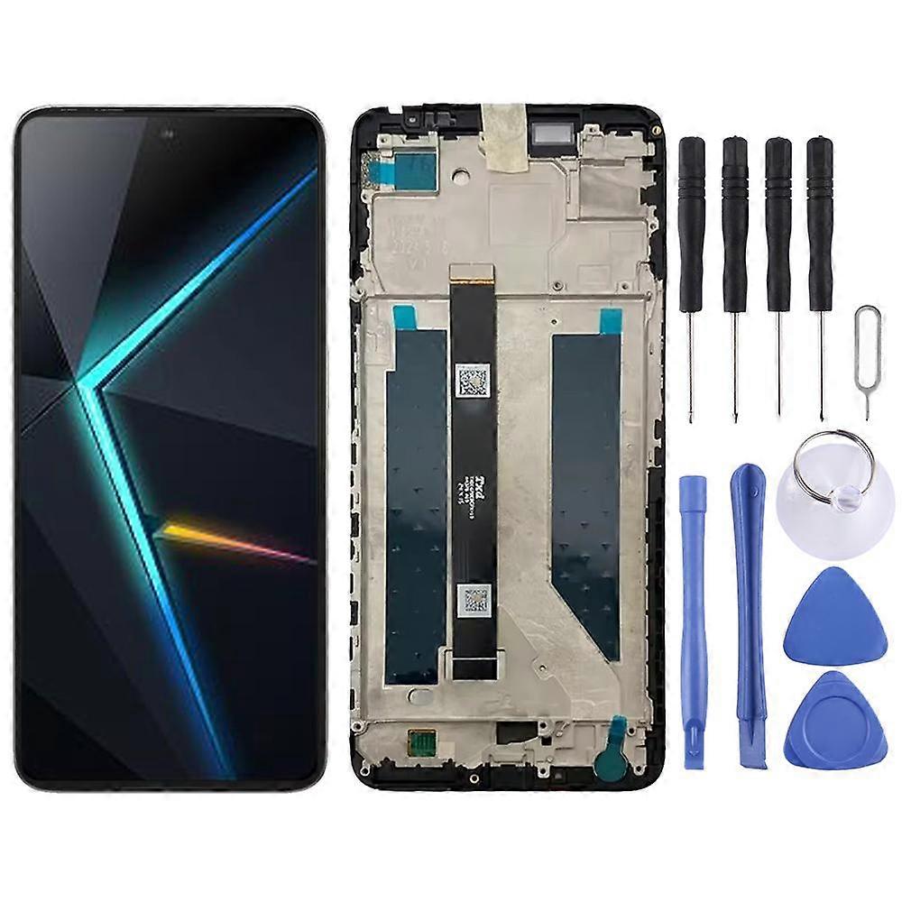 ZTE nubia Neo 2 5G Z2352N LCDスクリーンデジタイザーフルアセンブリ（フレーム付き）（ブラック）