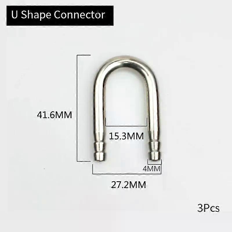 U Shape Aquarium Air Tube Connector For Co2 Diffuser Oxygen Pump System Stainless Steel For 4-5mm Tube Fish Tank Accessories