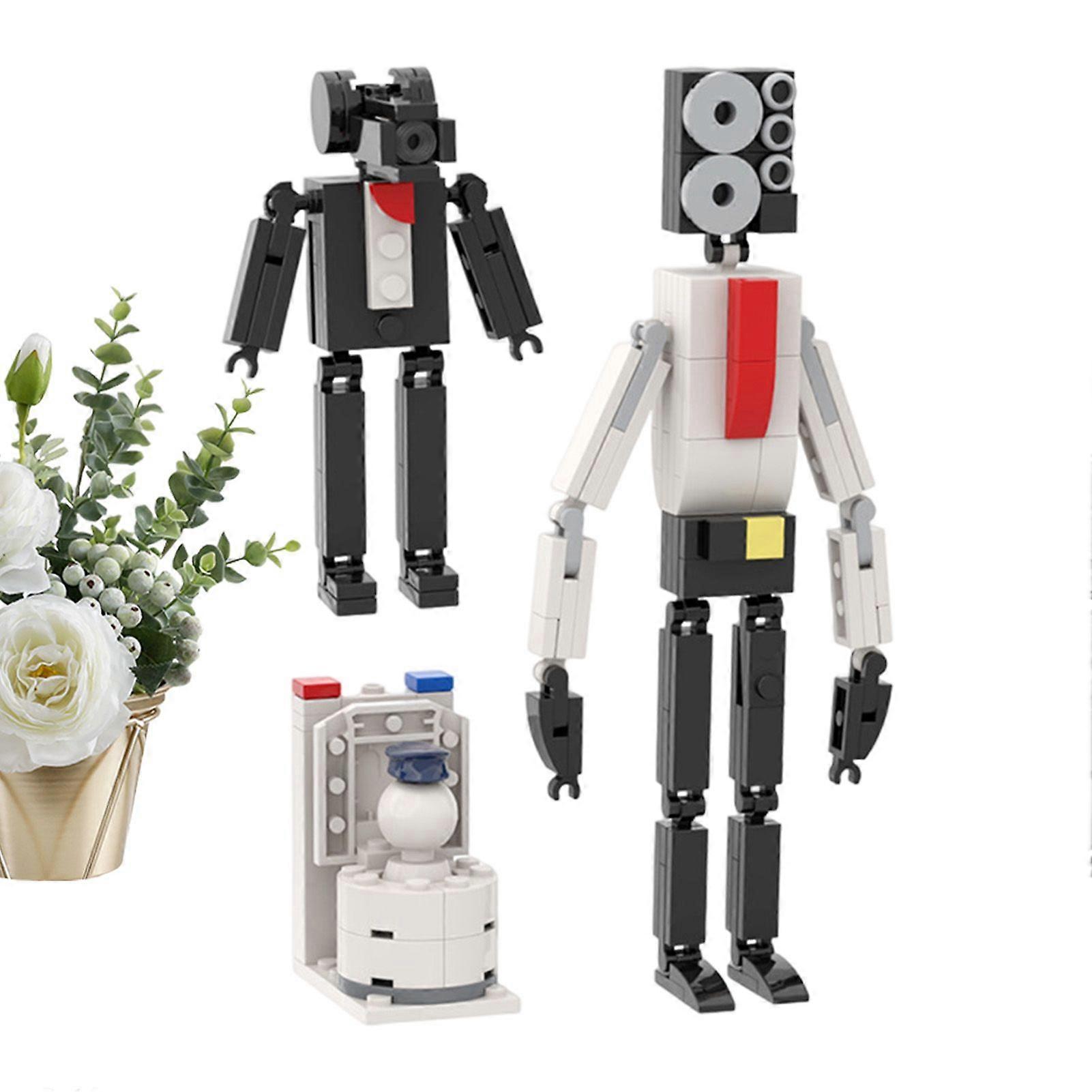 Anime Skibidi Toilet Man Vs Monitor Man Action Figure Building Block Kit Skibidi Toilet Models Building Toys Kid Collection Gift