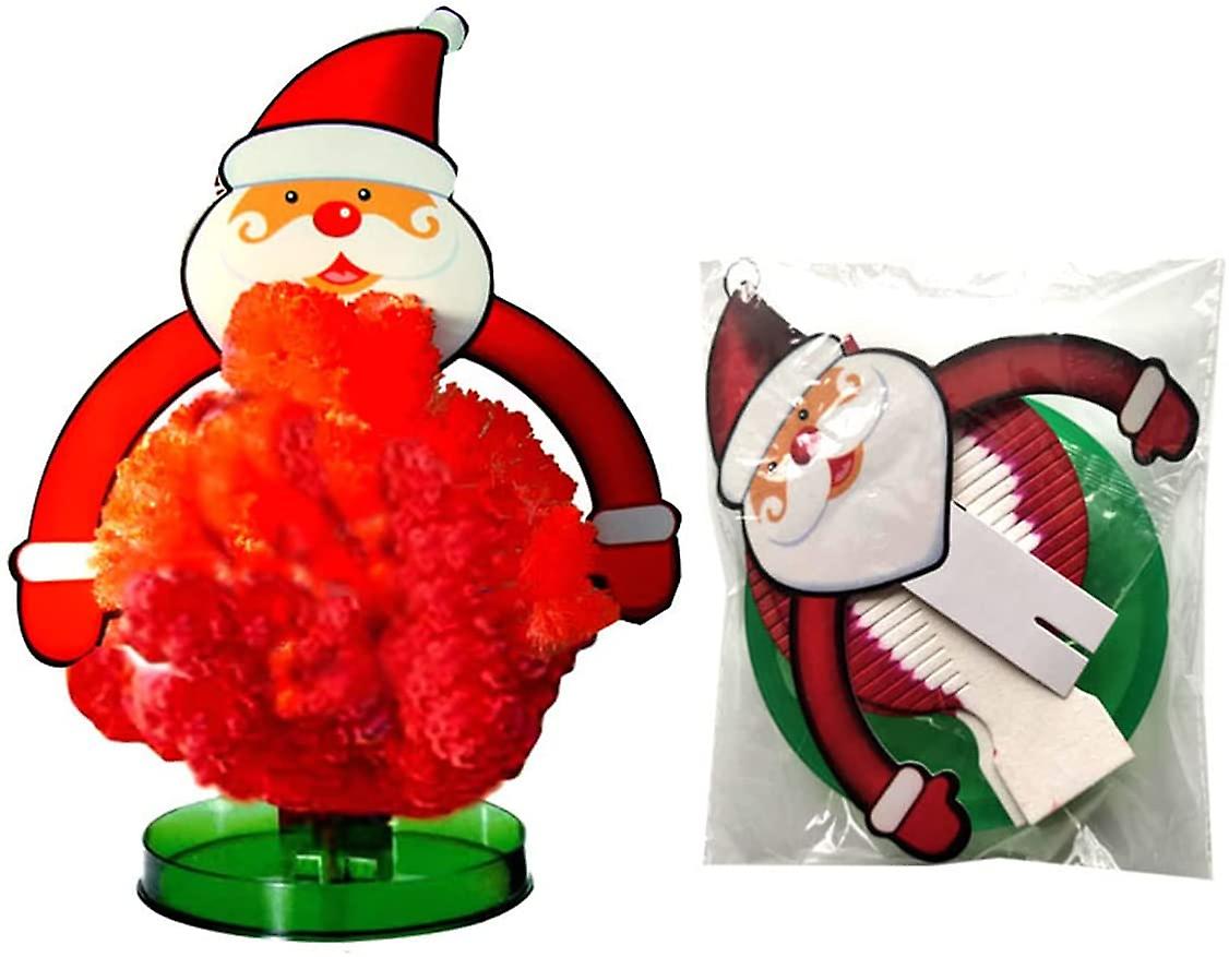 Mini Christmas Tree Magic Growing Paper Tree DIY Crystal Growing Kit (1pc Santa Claus)