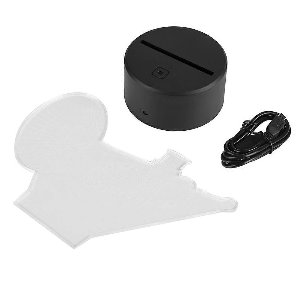 3D Trumpet Pattern LED Desk Lamp 7 Color Changing Touch Switch Table Night Light Home Decor