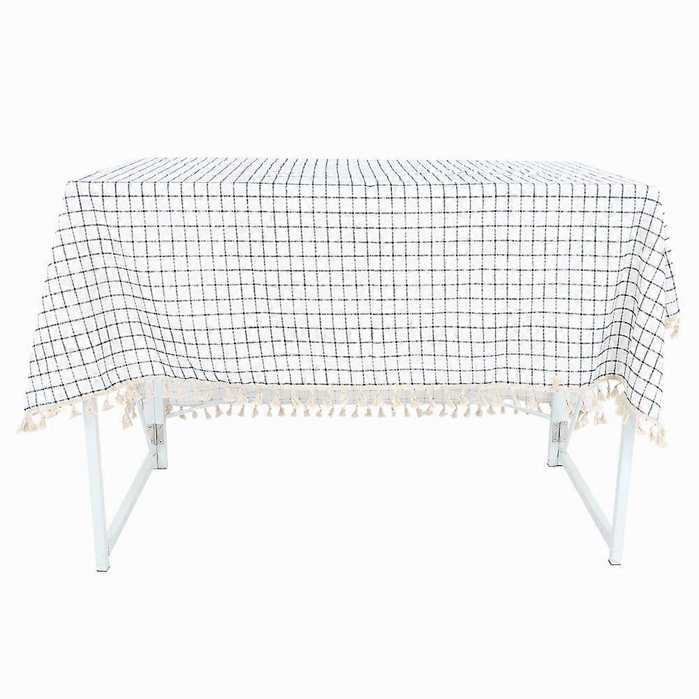 140140cm Nordic Style Tassel Dustproof Tablecloth Cotton Linen Table Cover