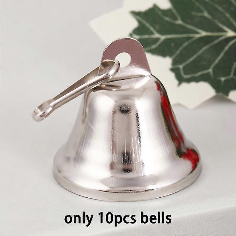 WTEMPO 10PCS Craft Bells Solid Color Jingle Bells Metal Mini Hanging Bells with Spring Hooks for Making Wind Chimes House Doorbell Wedding Decorations