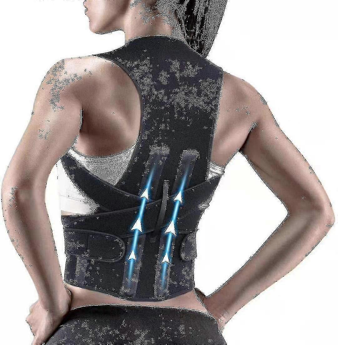 Adjustable Posture Corrector Back Support Shoulder Back Support Posture Correction (1pcs, Black) | Fruugo Nz