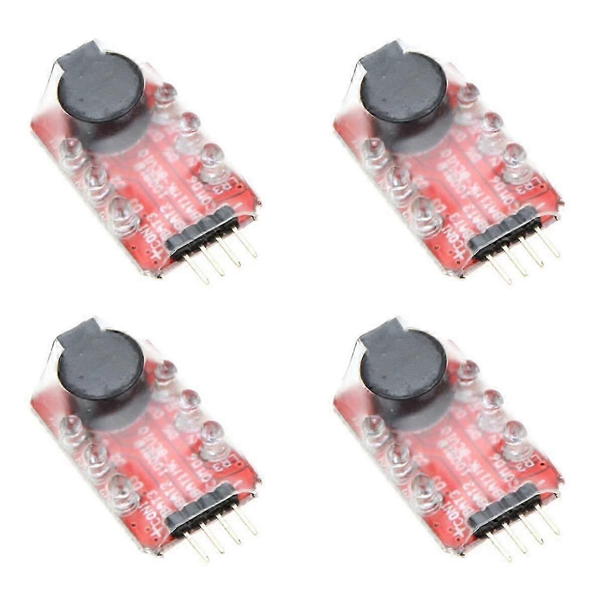 4X Loud Hailer Lipo Battery Voltage Alarm Display Checker 2-3S LED Display for RC Helicopter Quadco