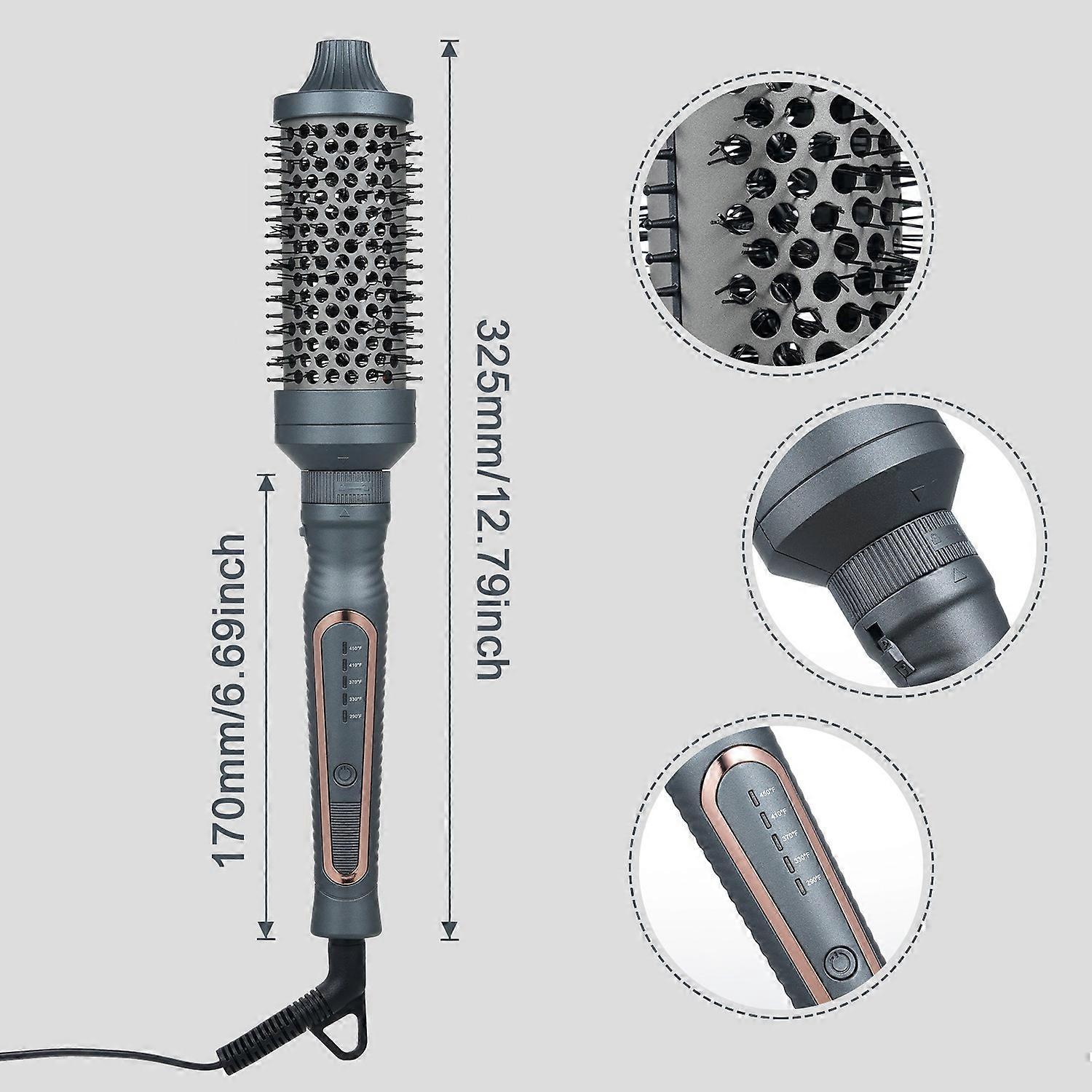Hot Air Brush Kit for Styling and Frizz Control with 3 Detachable Curling Brush