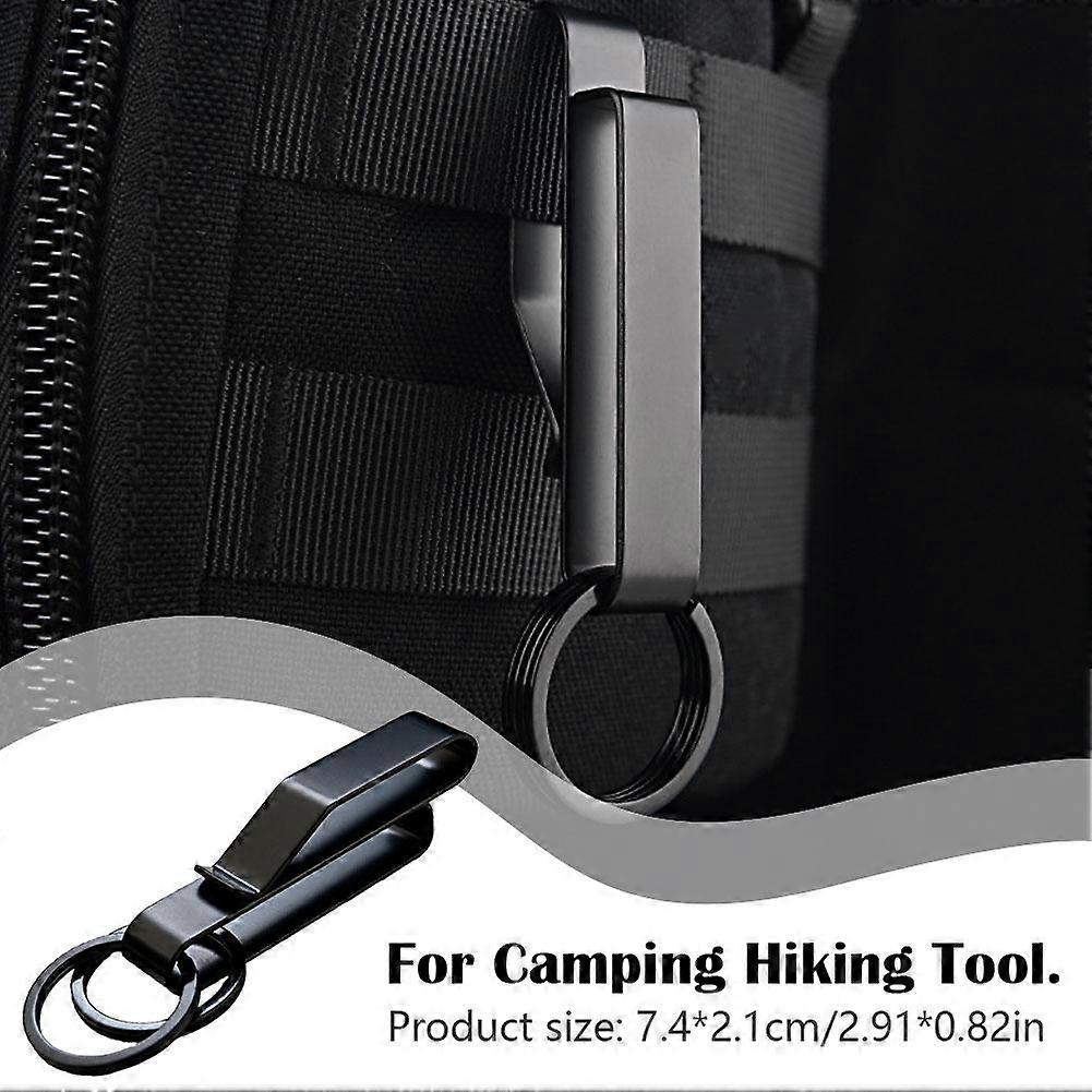 Leichter, moderner und hochwertiger Edelstahlgürtel mit elegantem, langlebigem Haken für Wanderungen und Camping.