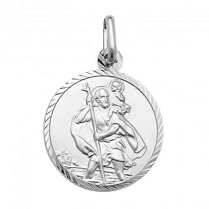 Acotis Silver Pendant St Christopher Dia Cut G6960